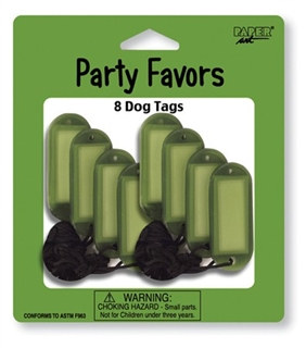 Camo Dog Tag Party Favors (8/pkg)