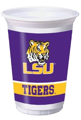 Louisiana State University Plastic Cups (8/pkg)