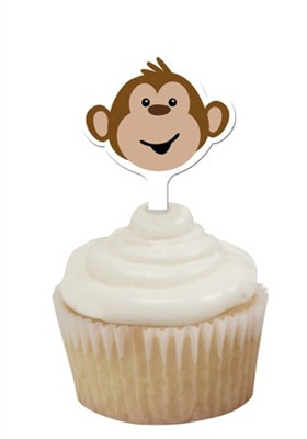 Monkey Cupcake Topper (12/pkg)