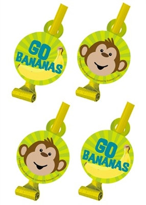 Monkey Party Blowouts (8/pkg)