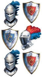 Valiant Knight Heraldry Tattoos (1 sheet/pkg)