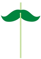 St. Patrick's Day Mustache Straw (6/pkg)