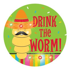 Drink The Worm Flashing Button