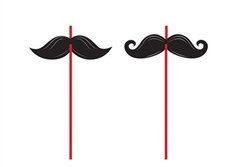 Mustache Madness Straws (6/pkg)