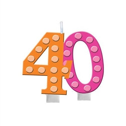Bright and Bold 40 Candle