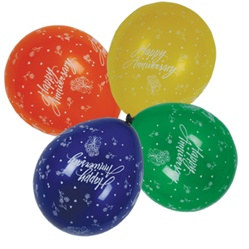 Happy Anniversary Latex Balloons (12/pkg)