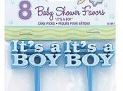 It's A Boy Cake Pick (8/pkg)