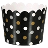 Small Scalloped Mini Paper Cups - Black