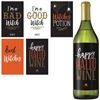 Wicked Bottle labels are fun Halloween sticker labels for your favorite wine bottles. Includes "Happy Hallo Wine", "Drink Up Witches", "Witches Potion", "I'm a Bad Witch", and "I'm a Good Witch". 5 labels per package. Labels measure 3.25 by 5.25 inches.