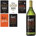 Wicked Bottle labels are fun Halloween sticker labels for your favorite wine bottles. Includes "Happy Hallo Wine", "Drink Up Witches", "Witches Potion", "I'm a Bad Witch", and "I'm a Good Witch". 5 labels per package. Labels measure 3.25 by 5.25 inches.