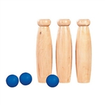 The Milk Bottle Toss Game will add a touch of nostalgia to your next circus or carnival themed party. Stack the wooden bottles and have players toss the balls and attempt to knock down the bottles. Game includes 3 wooden bottles and 3 balls.