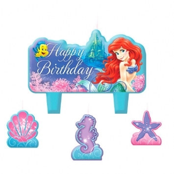 Little Mermaid Candle Set (4/pkg)