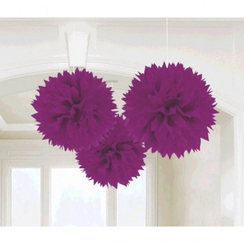 Purple Fluffy Tissue Decoration