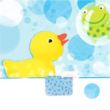 Splish Splash Rubber Duckie Lunch Napkins (16/pkg)