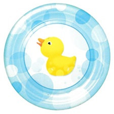 Splish Splash Rubber Duckie Dessert Plates (8/pkg)