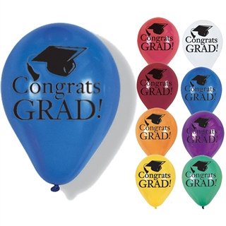 School Colors Graduation Latex Balloons