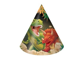 Dino Blast Party Hats (8/pkg)