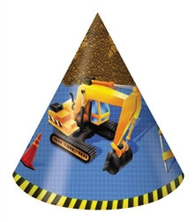 Under Construction Party Hats (8/pkg)