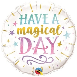 The Magical Day Balloon 18" measures 18 inches when fully inflated. It's vibrant colors and words of encouragement will bring a smile to everyone's face! Contains one per package. No returns. *Do not over inflate!
