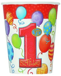 1st Birthday Hot/Cold Cups (8/pkg)