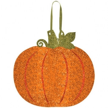 Glitter Pumpkin Sign