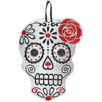 Day of the Dead Glittered Skull