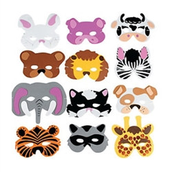 Foam Animal Masks (12/pkg)