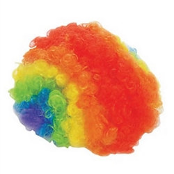 Nylon Rainbow Clown Wig