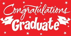 Red Congratulations Graduate Gigantic Sign