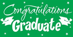 Green Congratulations Graduate Gigantic Sign