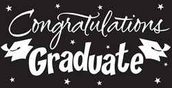 Black Congratulations Graduate Gigantic Sign