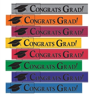 School Colors Foil Graduation Banner