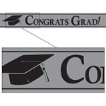 Silver Congrats Grad Foil Banner
