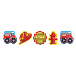 Fire Truck Birthday Party Garland