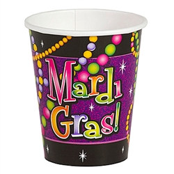 Mardi Gras Beads Hot/Cold Cups (8/pkg)