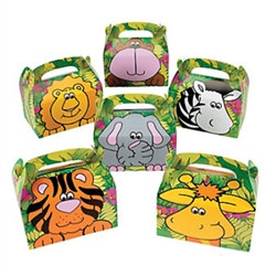 Cardboard Zoo Animals Treat Boxes