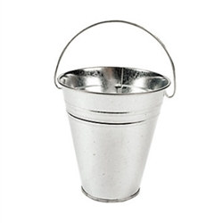 Silver Metal Bucket (1/pkg)