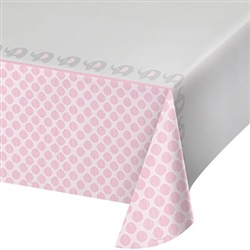Little Peanut Pink Tablecover will protect your tables with an adorable pattern of elephants and pink accents. Each table cover measures 54 by 102 inches. Little Peanut is a popular baby shower theme! One per package. Also available in a blue version.