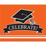 These orange graduation invitations will co-ordinate with the graduate's school colors. 25 invitations with color matching envelopes are included in each package. Invitations measure 4 x 6.