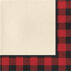 These Buffalo Plaid Luncheon Napkins are an excellent party supply and they work well for many party themes. The red and black buffalo plaid border adds another level of creativity to these napkins. Comes sixteen 2-ply napkins per package.