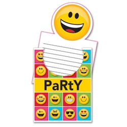 The Emojions Invitations will set the tone for your event! Guests will surely smile when they are greeted with the Emoji characters printed on these event invitations. Package of eight invitations and envelopes.