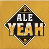 The Ale Yeah Beverage Napkins will protect your tables from water marks. Each 2-ply paper napkin is printed with the phrase Ale Yeah. Perfect for beer tastings, Oktobefest, or backyard barbecues. 16 beverage napkins per package.