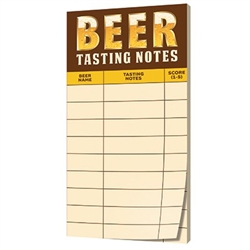 The Beer Tasting Scoring Sheet features a pad of 30 pages where you can write down your specific tasting notes for up to nine beer samples. Printed on one side. Each sheet measures 4 inches by 8 inches. One pad per package.