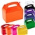 Solid Color Treat Boxes come in the the popular colors of Black, Blue, Green, Orange, Hot Pink, Purple, Red, White, and Yellow. Package will contain 12 solid color treat boxes in the single color you choose. Assembled boxes measure 6 1/4" x 3 1/2" x 6".