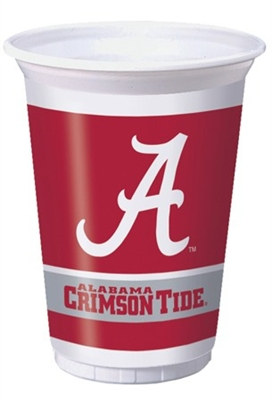 University of Alabama Plastic Cups (8/pkg)