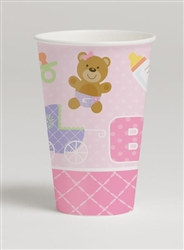 Teddy Baby Pink Hot/Cold Cups (8/pkg)
