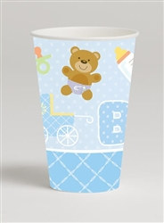 Teddy Baby Blue Hot/Cold Cups (8/pkg)