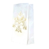 The Bridal Luminary Bags feature a beautiful cutwork design in the center of each paper bag. Insert a candle or other lighted object to cast a soft glow along the path created with these elegant bags. Instructions included. 24 bags per package.