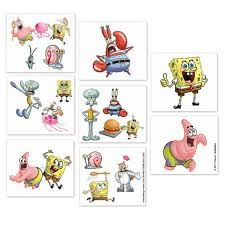 Spongebob Tattoos (16/pkg)