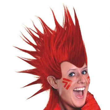 Red Mohawk Wig